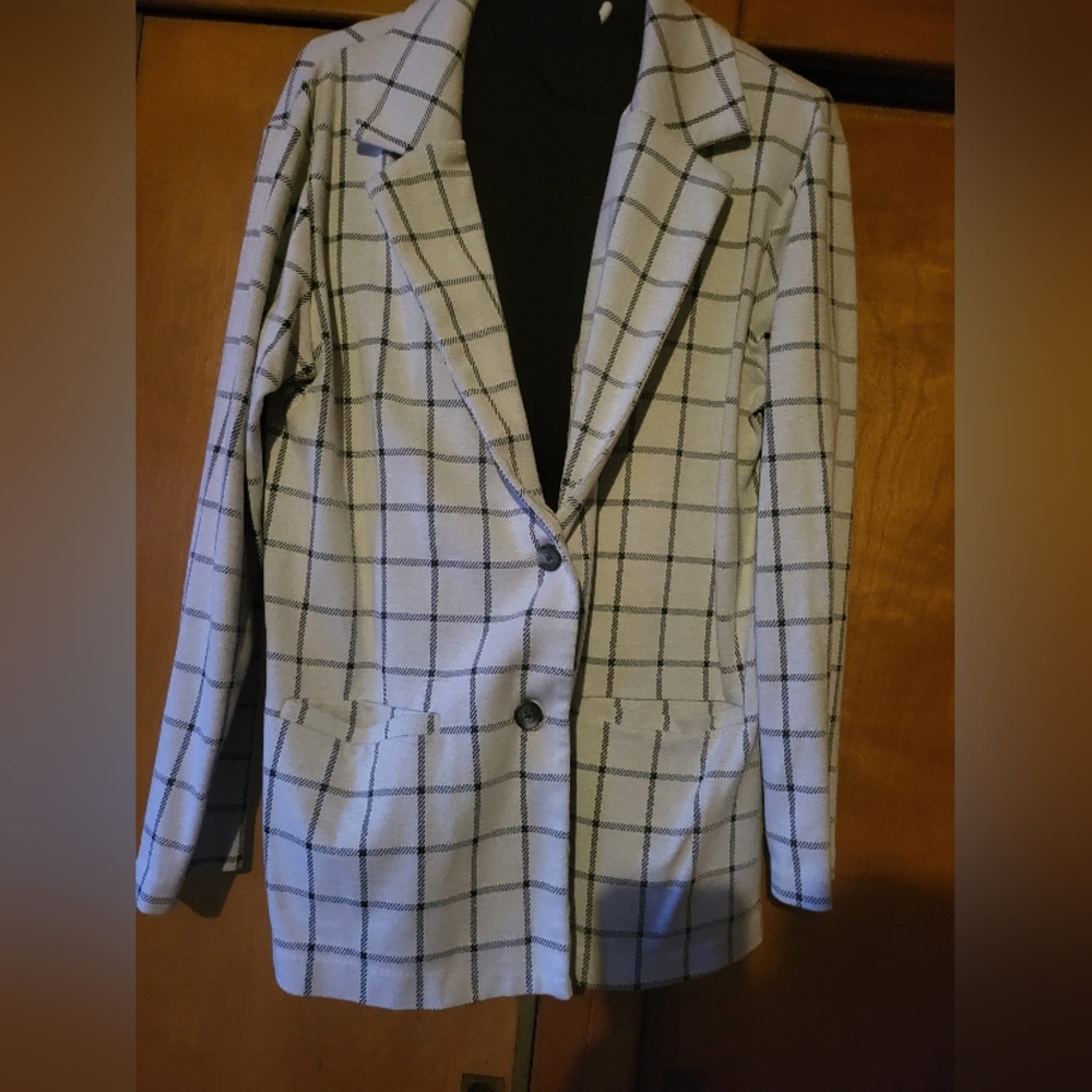 Checked blazer